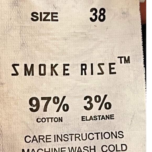 Smoke Rise Men’s 38 Blue Dusty Utility Cargo Denim Shorts Raw Hem Streetwear - Picture 4 of 10